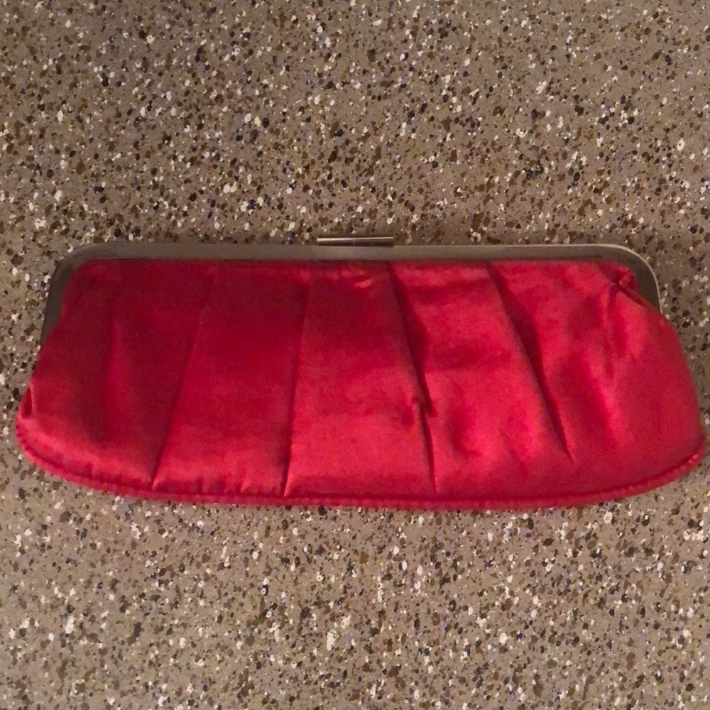 Red Satin Clutch -Aldo-